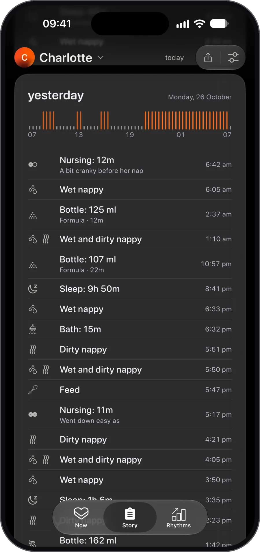 One baby*. One timeline. Every carer. * You can add and sync up to 5 babies. You're welcome.