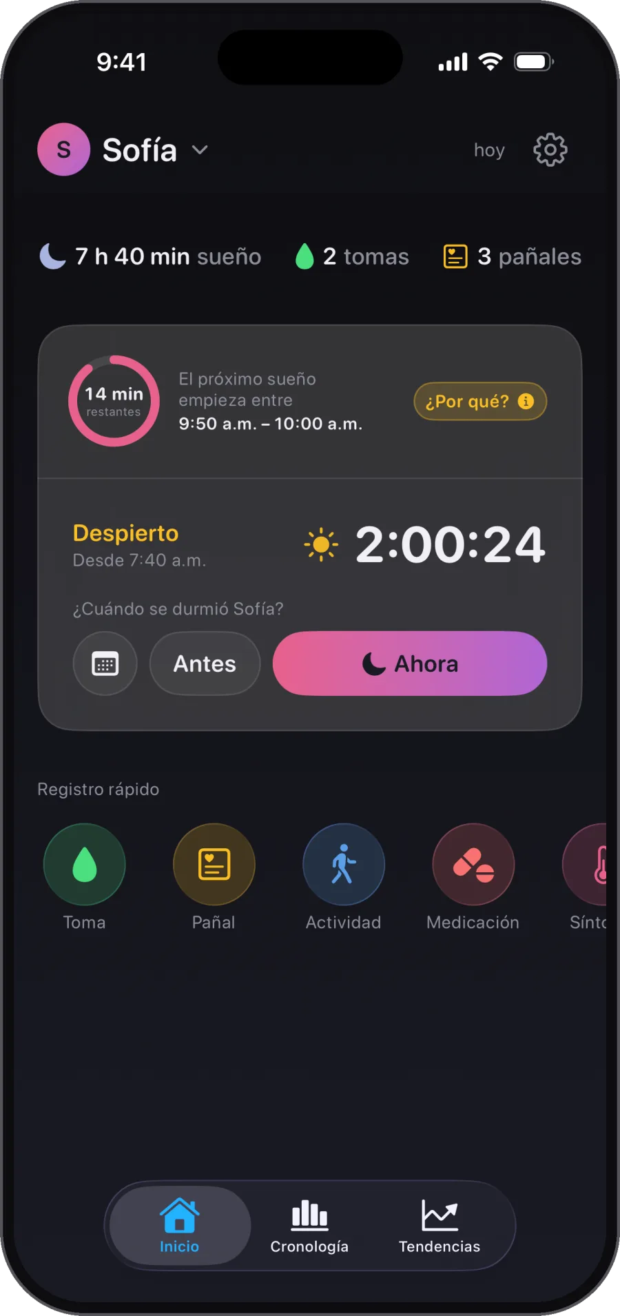 Deja de adivinar la hora de dormir. Patrones reales, no gráficas genéricas
